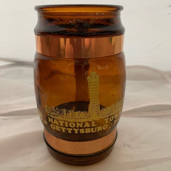 No Brand Dining Vintage National Tower Gettysburg Pa Souvenir Brown